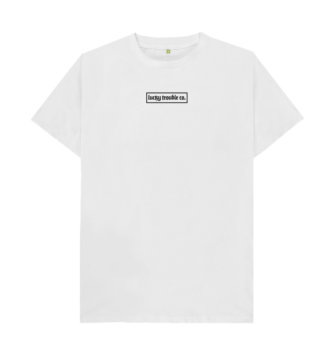 White \"Good Fortune\" Tee - White\/Purple
