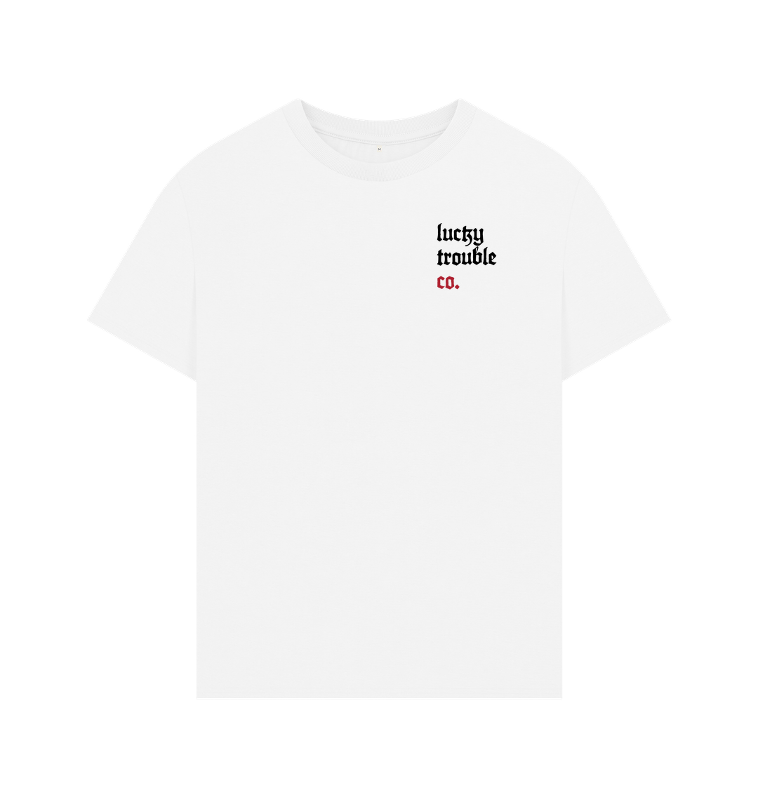 White Death Moth Oversized Tee