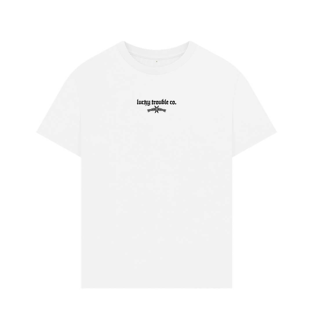 White Classic Logo Oversize Tee - White