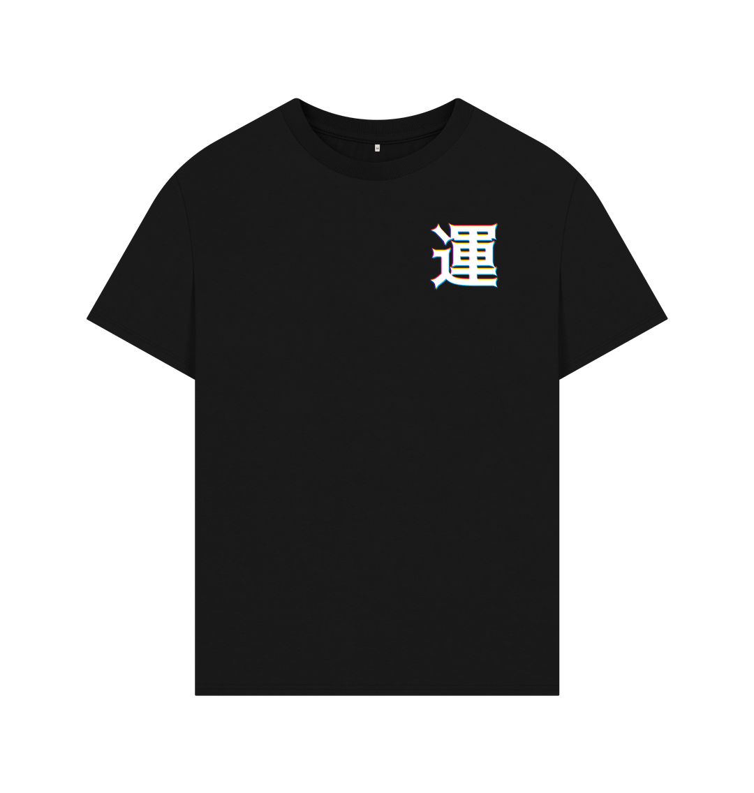Black \"Luck\" Oversized Tee