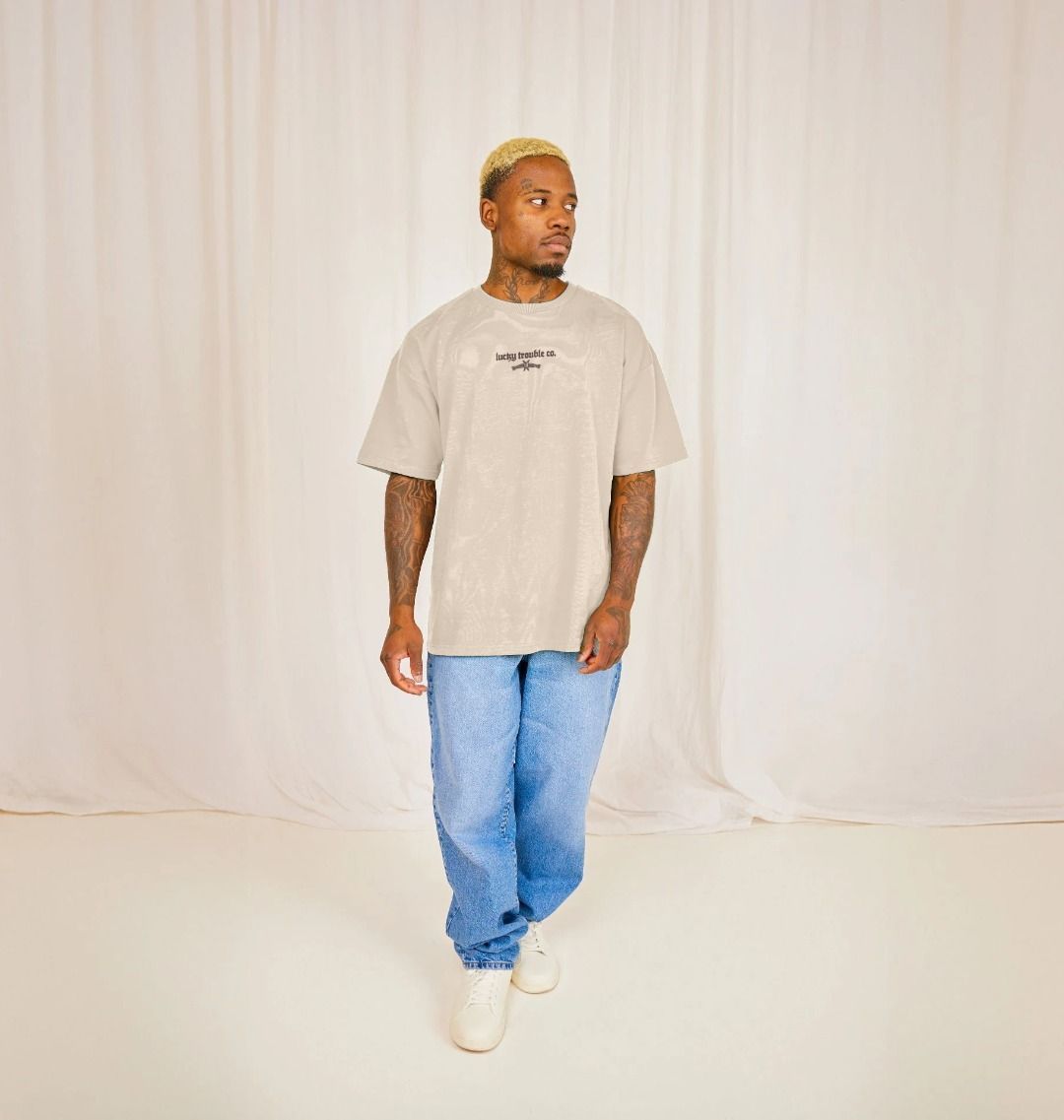 Classic Logo Oversize Tee - Stone