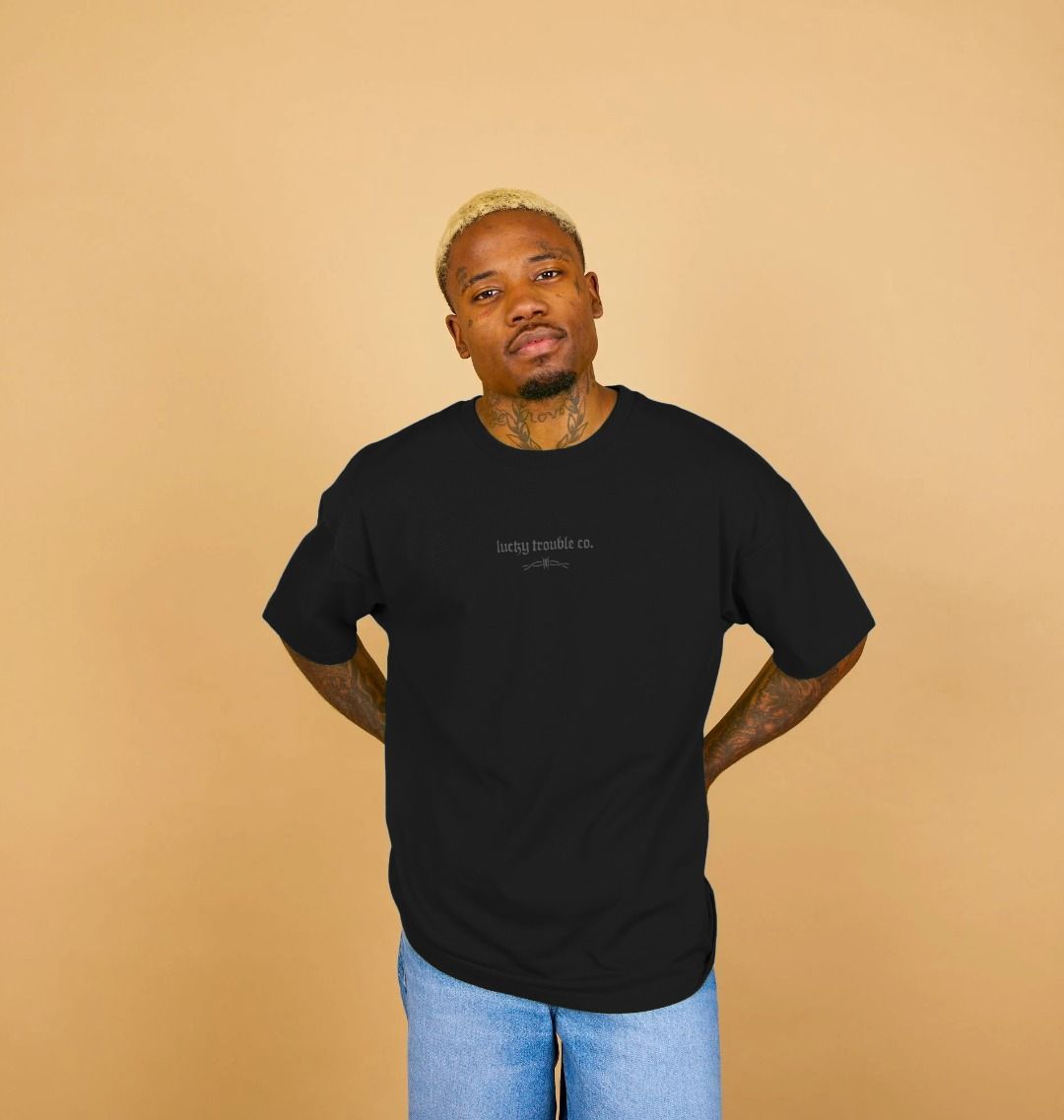 Classic Logo Oversize Tee - Black