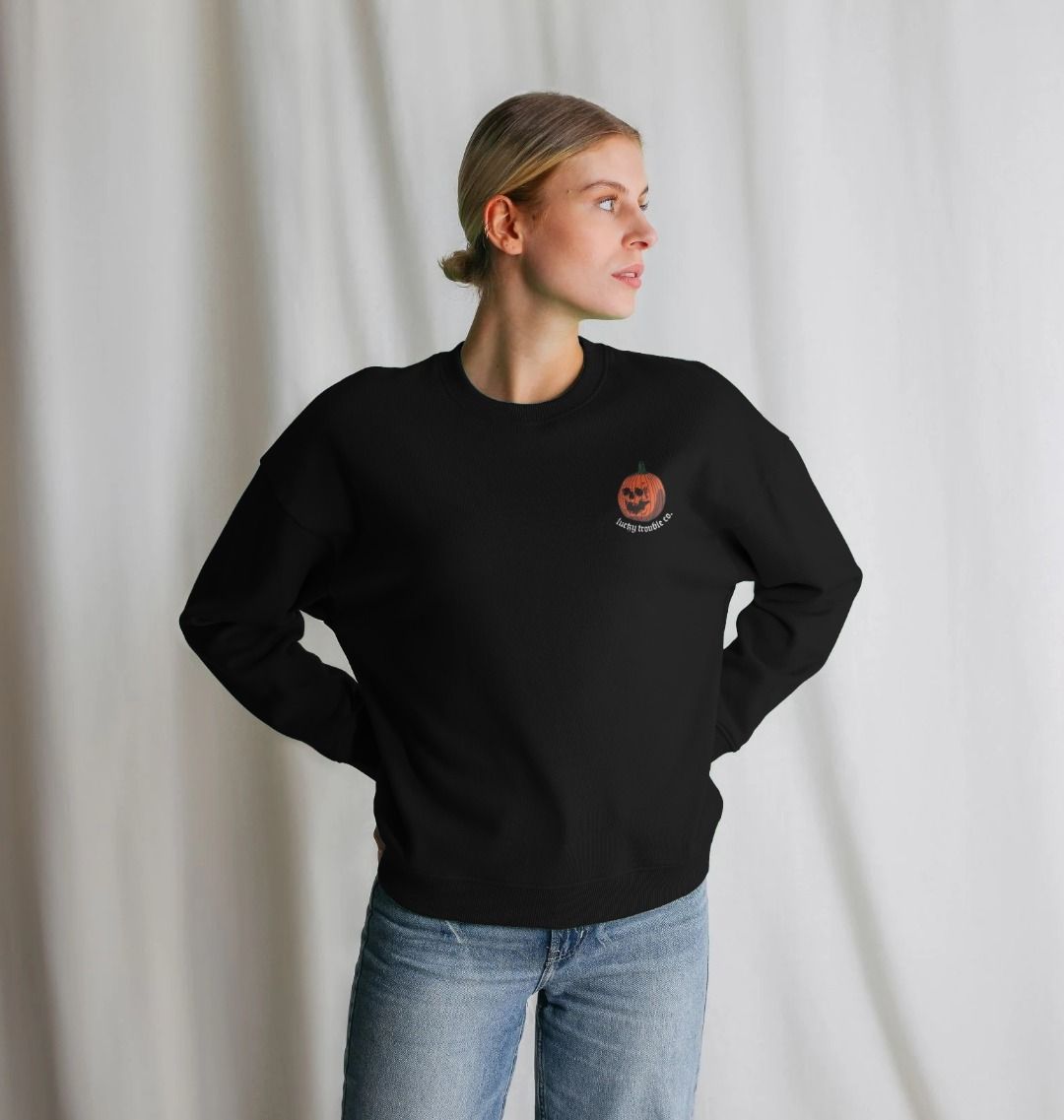 Women's Halloween 2024 Pumpkin Oversized Sweatshirt