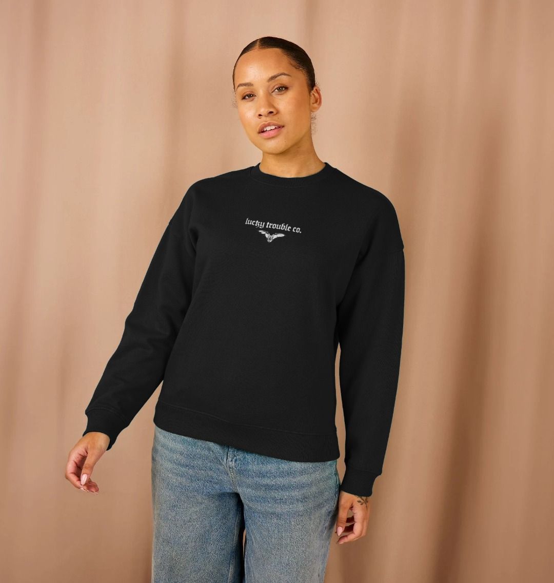Women's Halloween 2024 Bat Oversized Sweatshirt