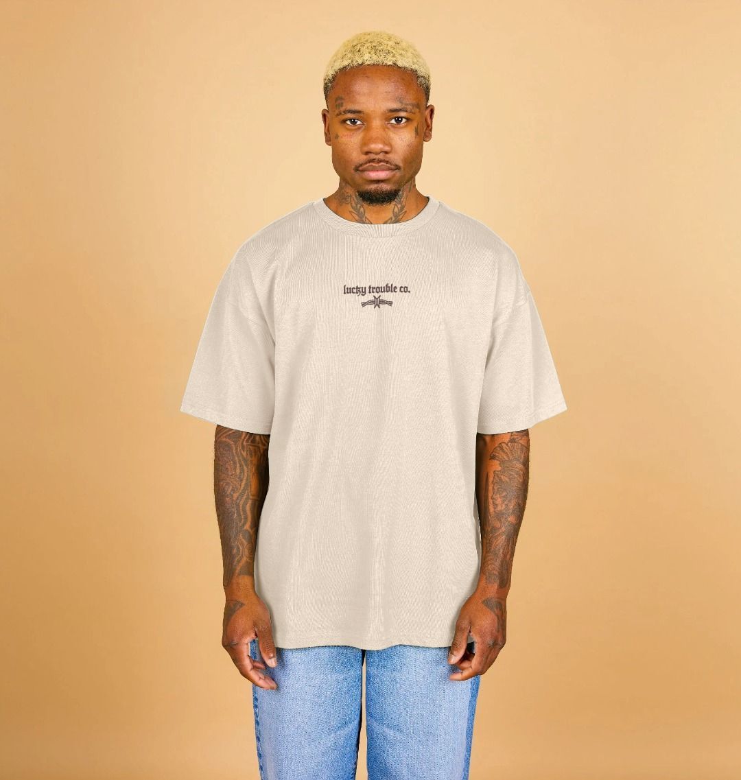 Classic Logo Oversize Tee - Stone